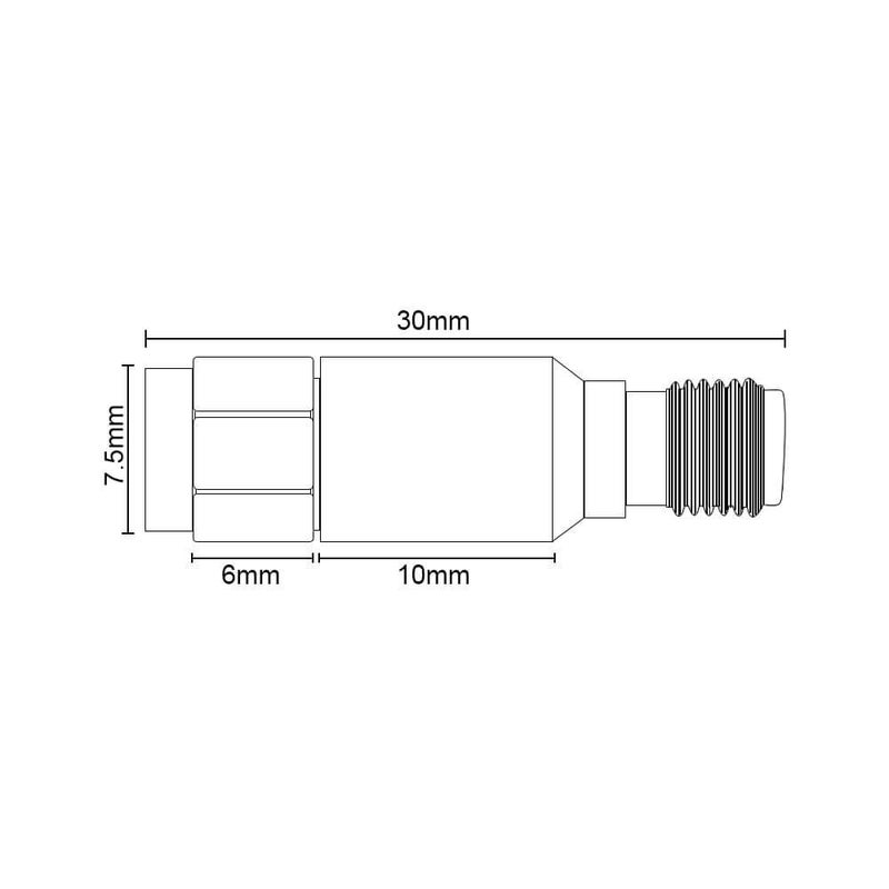 BECEN 2 Watt 20DB Fixed Attenuator - SMA Connector DC to 6Ghz 50Ohm - Image 4
